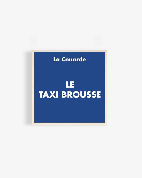 Affiche en bois Taxi Brousse 30x30cm