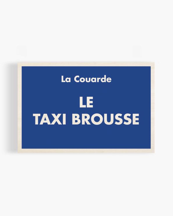 Carte postale en bois taxi brousse