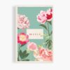 carte postale en bois jungle pivoine fleurs fleuri couleurs printemps remerciements merci odîle odile de ré ile de re