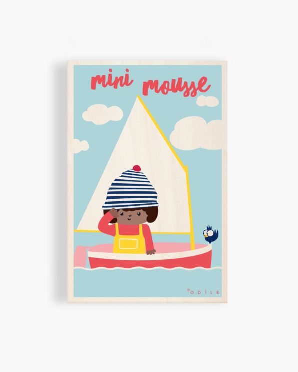 Carte postale en bois Mini mousse