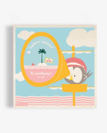 Affiche bois ile de re ile paradisiaque 40×40