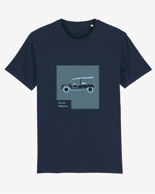 Ferrari réthaise T-shirt en Coton bio impression bleue
